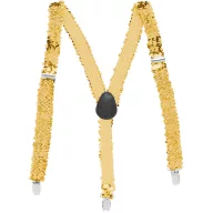   Colorat Gold Bretele pentru adulți cu paiete, accesoriu costum