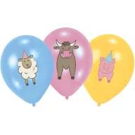 Animale Party Balon Farm, set 6 bucăți, 11 inch (27,5 cm)