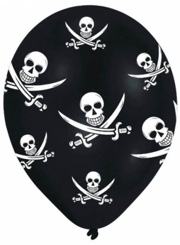 Pirat Jolly Roger balon, balon 6 bucăți 11 inch (27,5 cm)