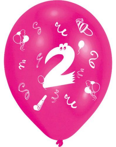 Happy Birthday 2 Ribbon balon, balon 8 bucăți 10 inch (25,4 cm)