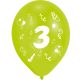Happy Birthday 3 Ribbon balon, balon 8 bucăți 10 inch (25,4cm)