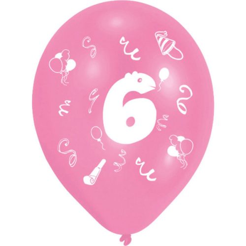 Happy Birthday 6 Ribbon balon, balon 8 bucăți 10 inch (25,4 cm)