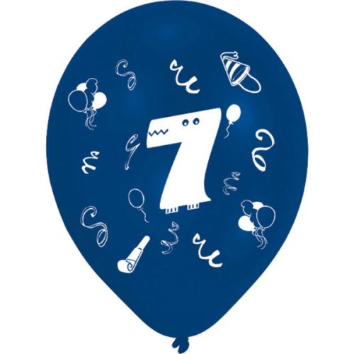 Happy Birthday 7 Ribbon balon, balon 8 bucăți 10 inch (25,4 cm)