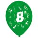 Happy Birthday 8 Ribbon balon, balon 8 bucăți 10 inch (25,4 cm)