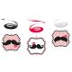 Bufniță Mustache, set de decorațiuni panglici (6 buc)