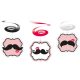 Mustache, Bufniță panglică decorare set de 6 bucăți