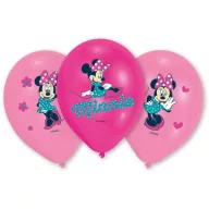   Disney Minnie Pink set baloane, 6 bucăți, 11 inch (27,5 cm)