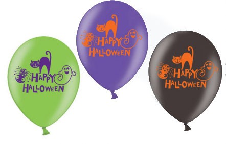 Halloween Happy balon, balon 6 bucăți 11 inch (27,5 cm)