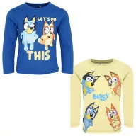   Bluey Let's Do tricou cu mânecă lungă pentru copii, 2 - 6 ani / 92 - 116 cm