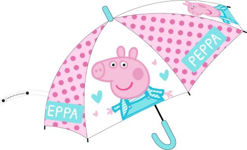 Purcelușa Peppa copii umbrelă transparentă semiautomată transparentă Ø74 cm