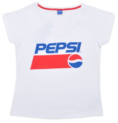Pepsi White scurt pentru femei tricou, top XS-XL