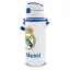 Real Madrid Emblem sticlă de aluminiu cu paie și carabină 600 ml