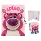 Disney Povestea Jucăriilor Lotso Strawberry Jurnal cu lacăt A5 din pluș 3D