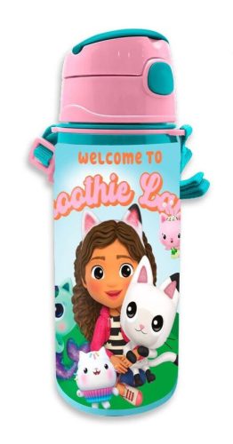Gabby's Dollhouse Smoothie Land sticlă de aluminiu cu cârlig 600 ml