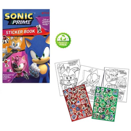 Sonic the hedgehog Prime carte de colorat + set de autocolante