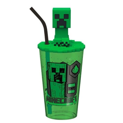 Minecraft Green verde plastic 3D pai pahar 443 ml
