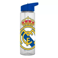 Real Madrid Hala sticlă cu pai de plastic 600 ml