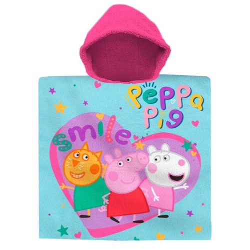 Purcelușa Peppa Smile prosop de plajă poncho 60x120 cm