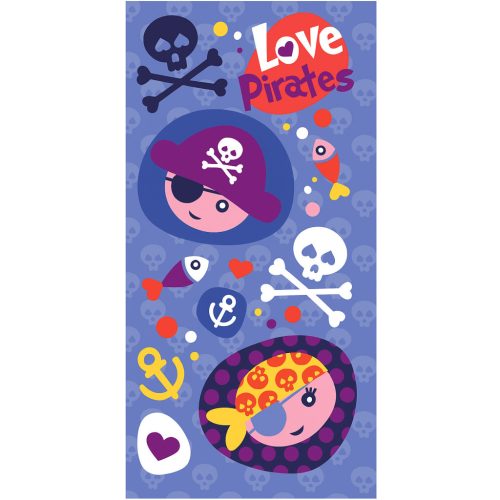Pirat Love prosop pentru baie, prosop de plajă 70x140cm (Fast Dry)