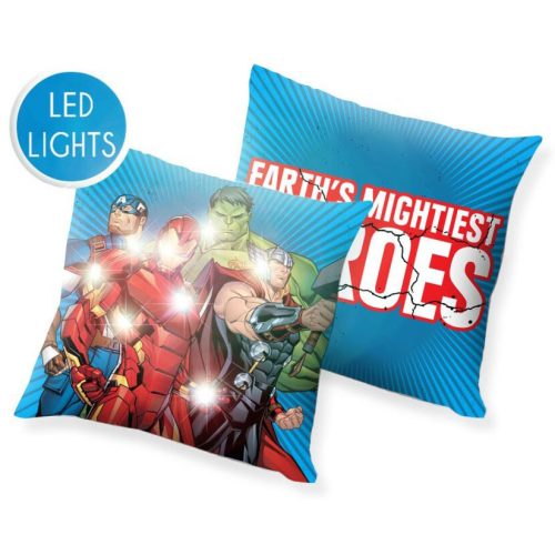 Avengers pernă cu iluminare cu LED-uri, pernă decorativă 40x40 cm