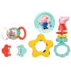 Purcelușa Peppa Fun set de zornăitoare și inele dentare pentru bebeluși, 5 buc
