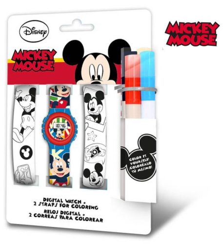 Disney Mickey ceas digital + curele ce se pot colora set