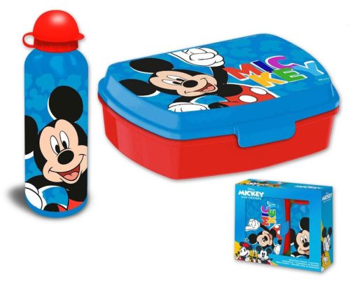 Disney Mickey Play cutie sandviș + Sticlă de apă din aluminiu set
