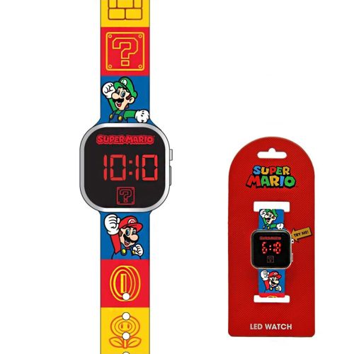 Super Mario Play ceas digital cu LED-uri