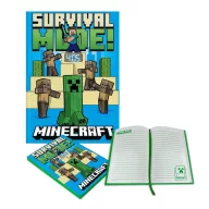 Minecraft Fight Caiet A/5 cu linii și ceas încorporat