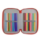 Omul Păianjen Bricks penar cu compartimente umplut