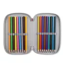 Omul Păianjen Bricks penar cu compartimente umplut