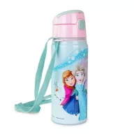   Disney Regatul de gheață Magical Sticlă de aluminiu cu pai și cârlig 600 ml