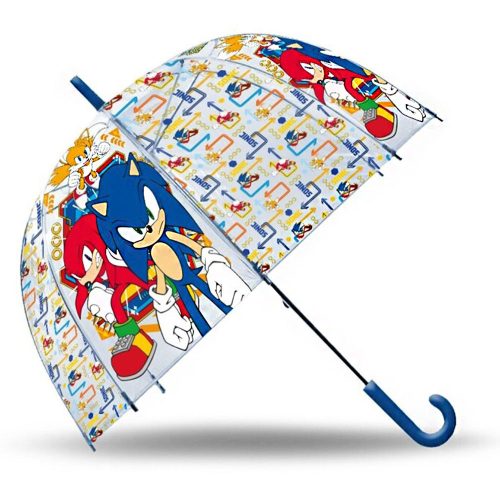 Sonic the Hedgehog Gold Rings copii umbrelă transparentă semiautomată Ø70 cm