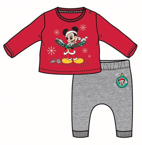 Disney Mickey Merry Crăciun fericit Crăciun bebeluși tricou + pantaloni set 3-24 luni