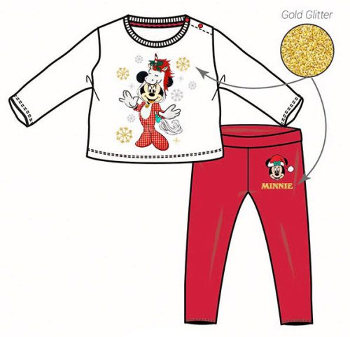 Disney Minnie Unicorn Crăciun bebeluși tricou + pantaloni set 3-24 luni