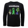 Minecraft Dark tricou lung pentru copii, top 8-12 ani