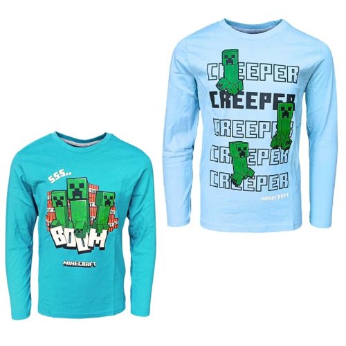 Minecraft Creeper tricou copii cu mânecă lungă, top 6-12 ani