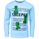 Minecraft Creeper tricou copii cu mânecă lungă, top 6-12 ani
