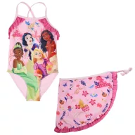   Prințesele Disney Regal set de costum de baie și sarong pentru copii 3-8 ani