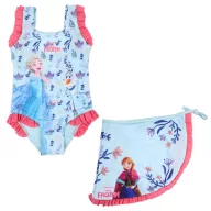   Disney Regatul de gheață Frolic costum de baie și set sarong pentru copii 3-8 ani
