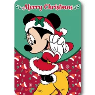   Disney Minnie  Merry Moments Pătură de Crăciun Polar 100x140cm