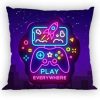 Gamer Neon față de pernă 40x40 cm