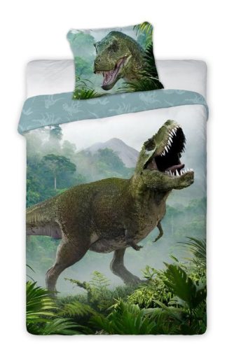 Dinozaur T-Rex Forest Lenjerie de pat 140×200cm, 70×90 cm
