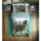 Dinozaur Set de lenjerie T-Rex Forest 140×200cm, 70×90 cm