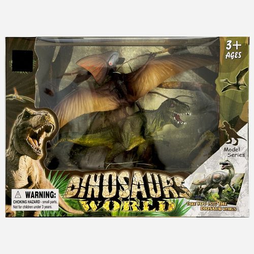 Dinozaur plastic figura 2pcs set în cutie