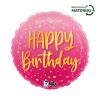 La mulți ani Pink Balon folie Happy Birthday 46 cm