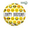 La mulți ani Emoji Happy Birthday balon din folie 46 cm