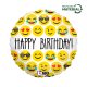 La mulți ani Emoji Happy Birthday balon din folie 46 cm