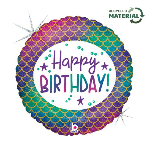 La mulți ani Glitter Mermaid Balon din folie Happy Birthday 46 cm