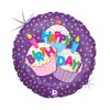La mulți ani Cupcake Holo Balon folie Happy Birthday 46 cm
